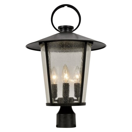 Crystorama Andover Outdoor 4 Light Matte Black Post Mount AND-9209-SD-MK